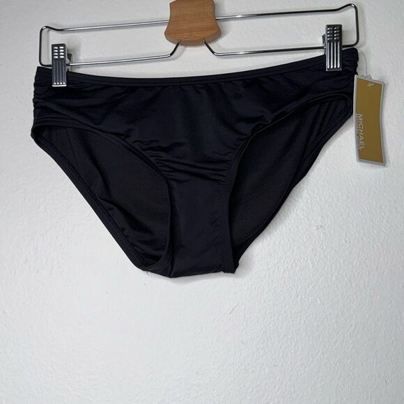 MICHAEL Michael Kors Shirred Bikini Bottom - Iconic Solids Size Small - Picture 3 of 6